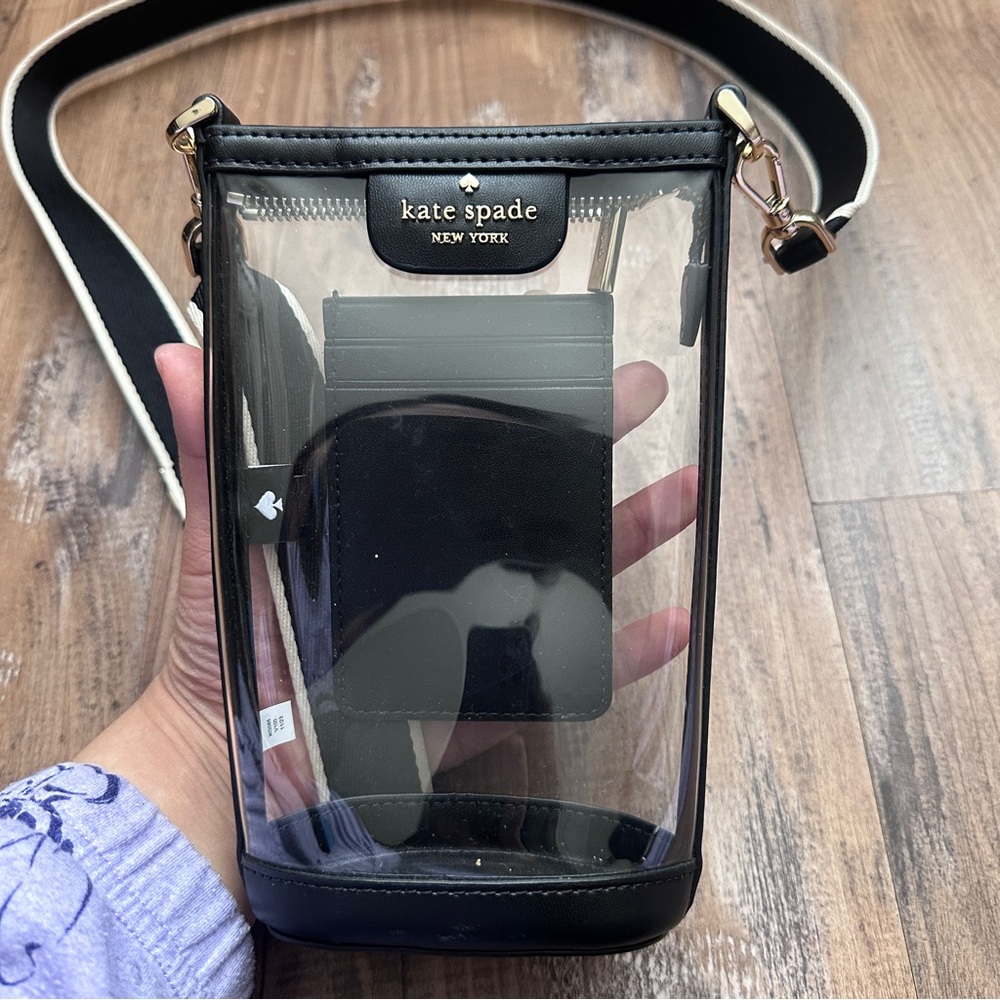 Kate Spade Transparent Crossbody with Black Trim - Picture 2 of 6